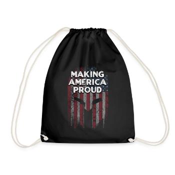 Rendre l’Amérique fière de l’indépendance du 4 juillet - Sac de sport léger - noir - Devant
