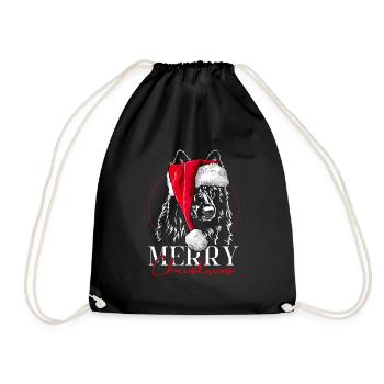 Santa GROENENDAEL Joyeux Noël Chiens Wilsigns - Sac de sport léger - noir - Devant