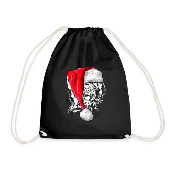 Santa BARBET Noël Chien de chasse Chiens Wilsigns - Sac de sport léger - noir - Devant