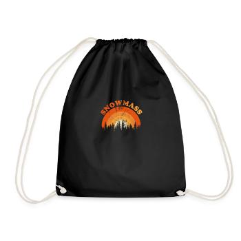 Vintage Snowmass Village Colorado Fan rétro Cool - Sac de sport léger - noir - Devant
