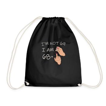 Je n’ai pas 69 ans, j’ai 68 ans plus 1 majeur, 69e - Sac de sport léger - noir - Devant