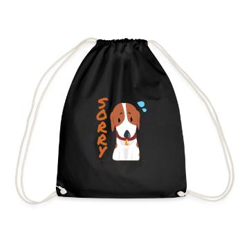 Dog Sorry - Drawstring Bag - black - Front