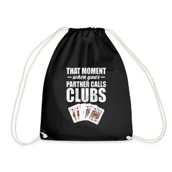 Ce moment où votre partenaire appelle les clubs - Sac de sport léger - noir - Devant