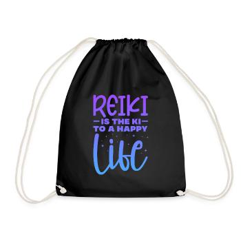reiki is the ki to a happy life Design - Turnbeutel - Schwarz - Vorne
