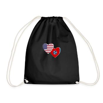 États-Unis État américain du Tennessee Drapeau patriotique - Sac de sport léger - noir - Devant