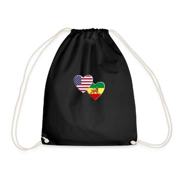 États-Unis Drapeau rastafari rastafari américain - Sac de sport léger - noir - Devant