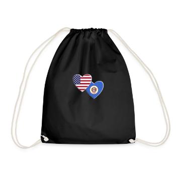États-Unis État américain du Minnesota Drapeau patriotique - Sac de sport léger - noir - Devant