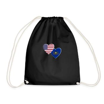États-Unis État américain de Pennsylvanie Drapeau patriotique - Sac de sport léger - noir - Devant