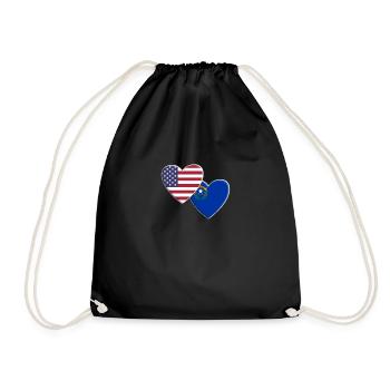 USA American State Of Nevada Flag Patriotic 4th - Drawstring Bag - black - Front