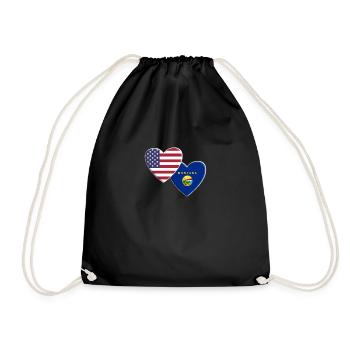 États-Unis État américain du Montana Drapeau patriotique 4ème - Sac de sport léger - noir - Devant