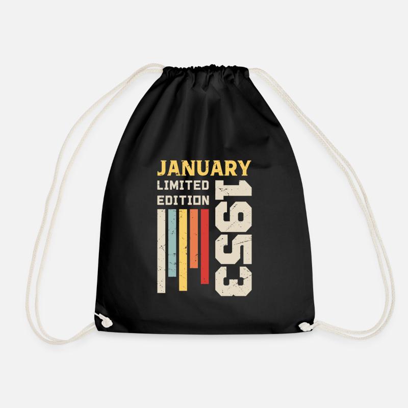 Januar 1953 - Januar 1953 Geburtstagsgeschenk - Turnbeutel - Schwarz