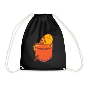 Funny Pocket Corndog - Amateur de restauration rapide Maïs de rue - Sac de sport léger - noir - Devant