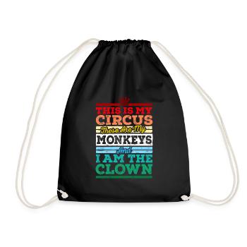 My Circus My Monkeys - Drawstring Bag - black - Front