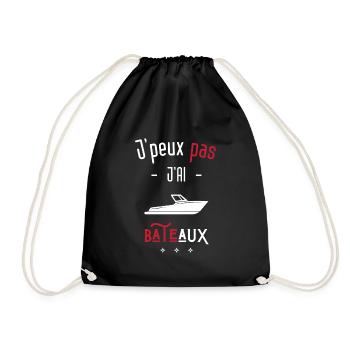 J'peux pas j'ai bâteau - Sac de sport léger - noir - Devant