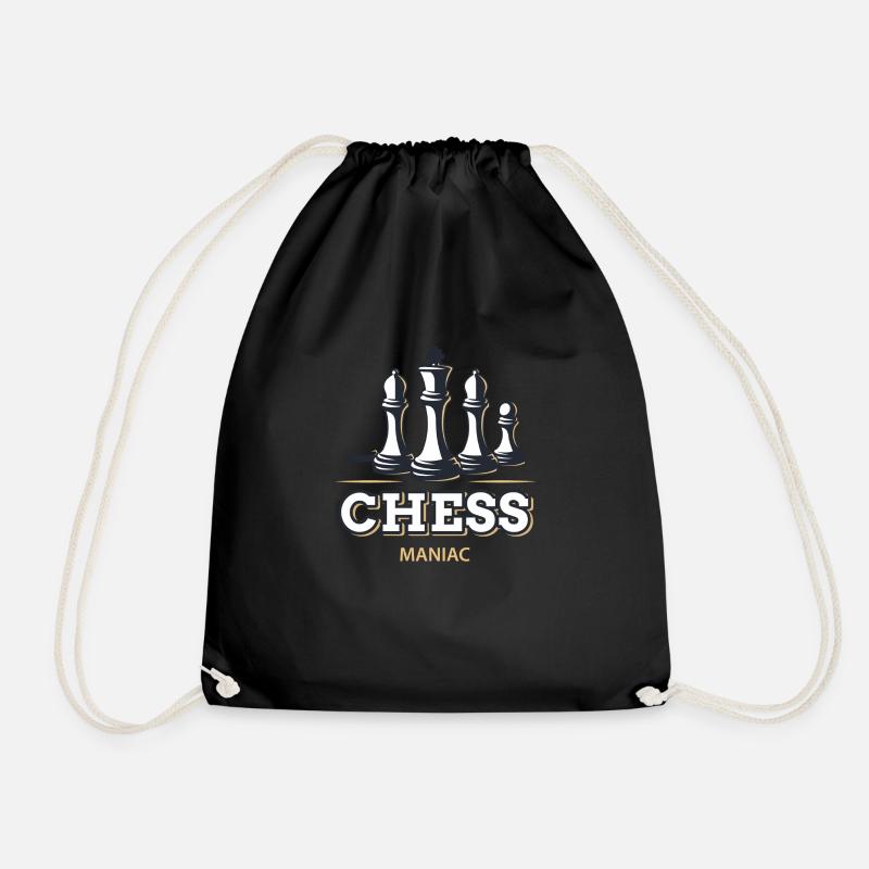Chess - Schach - Chess Maniac - Turnbeutel - Schwarz