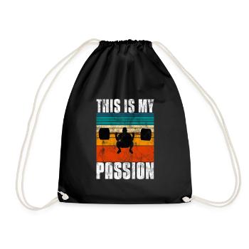 C’est ma passion Musculation Bodybuilder GYM - Sac de sport léger - noir - Devant