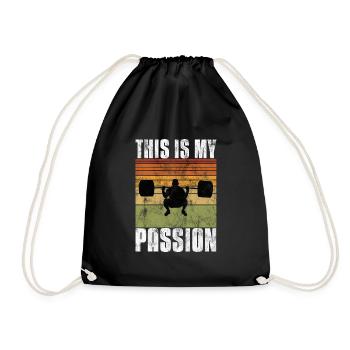 C’est ma passion Musculation Bodybuilder GYM - Sac de sport léger - noir - Devant