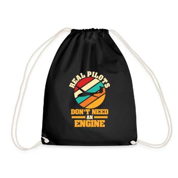 Cadeau de pilote de planeur planeur - Sac de sport léger - noir - Devant