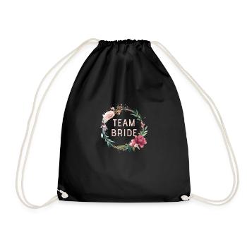 Équipe Bride! Couronne de fleurs - Sac de sport léger - noir - Devant