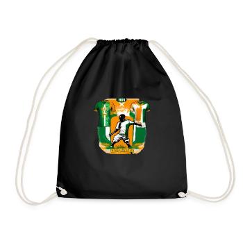 Radiant Ivory Coast - Drawstring Bag - black - Front