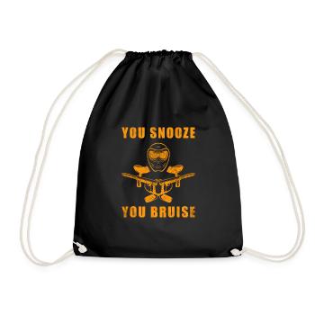 Paintball Paintballer Geschenk - Turnbeutel - Schwarz - Vorne