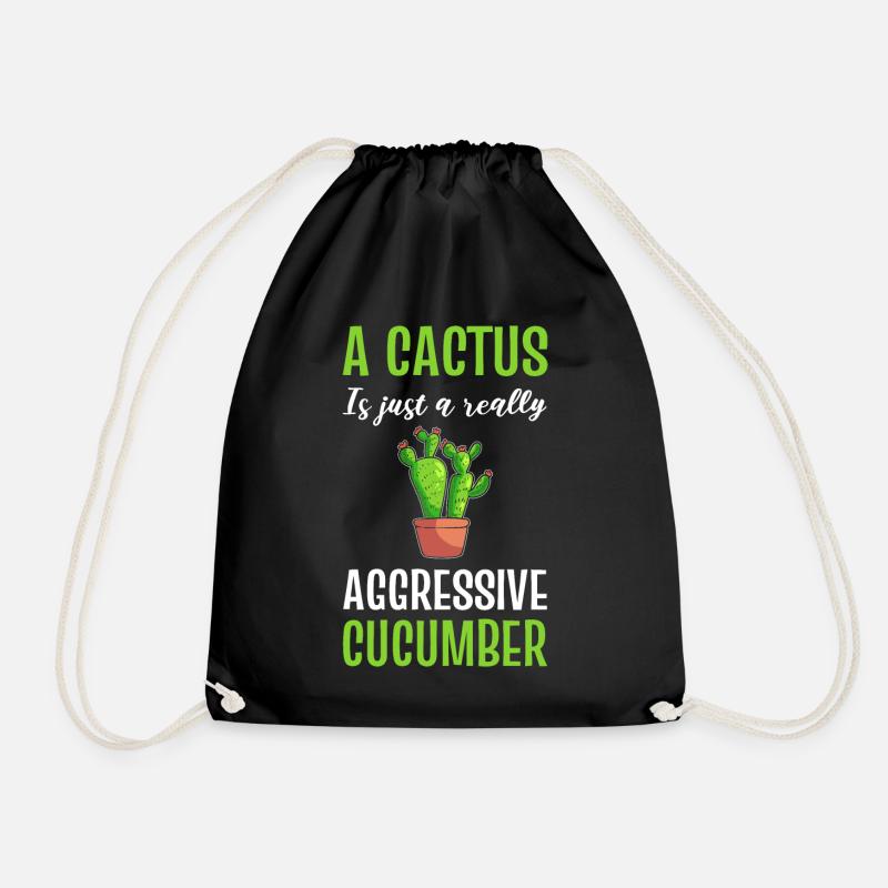 Amateurs de cactus et de cactus concombre - Sac de sport léger - noir