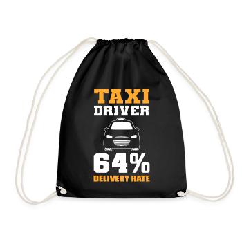 Lustiger Taxifahrer - Turnbeutel - Schwarz - Vorne