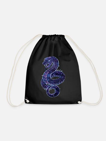 Cool Galaxy Schange Reptil Galaxytier Sternzeichen - Turnbeutel - Schwarz