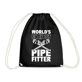 Worlds Okayest Pipefitter Dampfinstallateur - Turnbeutel - Schwarz - Vorne