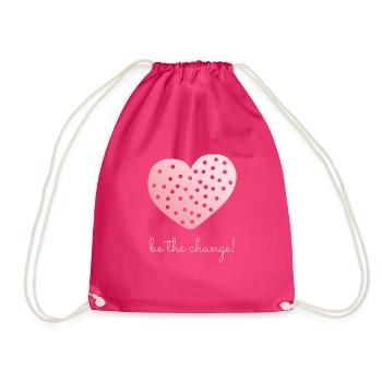 Seien Sie die Veränderung! - Turnbeutel - Fuchsia - Vorne