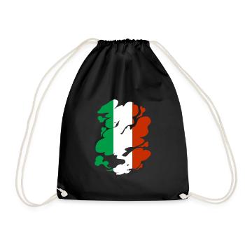Italie Drapeau Vintage Drapeau Italien Occasion Look - Sac de sport léger - noir - Devant