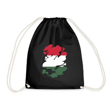 Ungarn Flagge Ungarische Fahne Balaton Hungary - Turnbeutel - Schwarz - Vorne