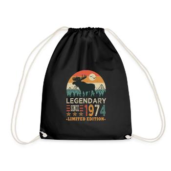 1974 legendary anniversaire Né en 1974 - Sac de sport léger - noir - Devant