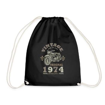 Motard Né 1974 anniversaire 1974 moto - Sac de sport léger - noir - Devant