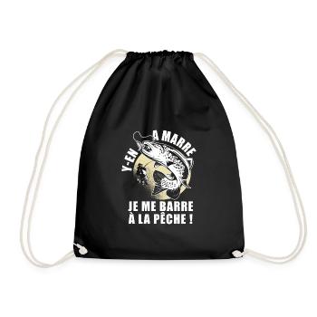 pêche je me barre à la pêche drôle pêcheur - Sac de sport léger - noir - Devant