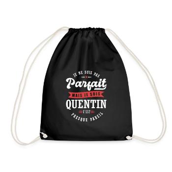 Quentin Parfait Cadeau prenom quentin - Sac de sport léger - noir - Devant