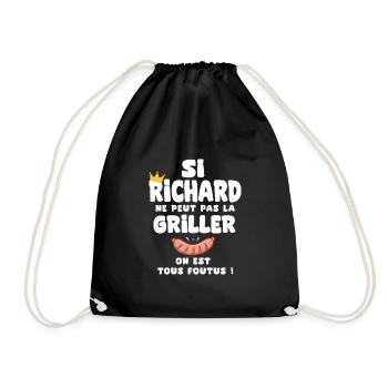 Richard roi barbecue cadeau richard fêtes - Sac de sport léger - noir - Devant