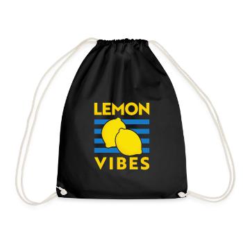 Lemon Vibes Lemon Tomato Girl Été Italie - Sac de sport léger - noir - Devant