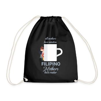 Filipino Mothers Coffee Design für stolze Pinoys - Turnbeutel - Schwarz - Vorne