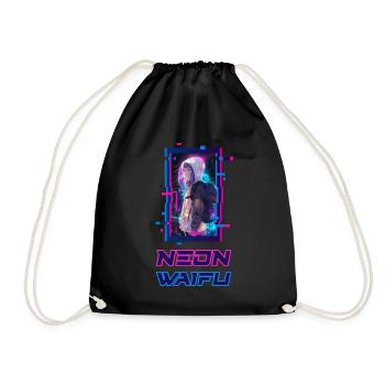 Cyber Futuristic Girl 3 - Anime Shirt - Turnbeutel - Schwarz - Vorne
