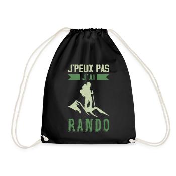 Je Peux Pas J'ai Rando - Sac de sport léger - noir - Devant