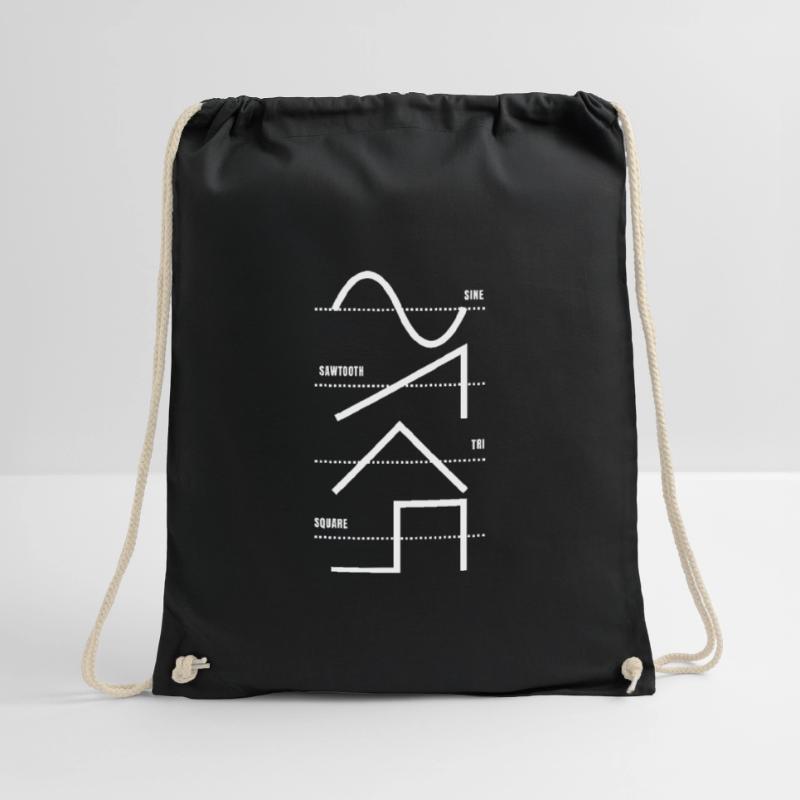 Vintage Analog Synthesizer Techno Waveform - Synth Drawstring Bag