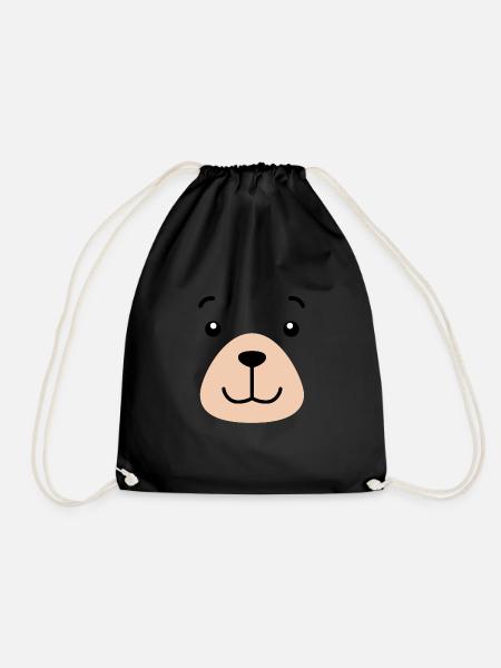 Bear Face - Turnbeutel - Schwarz