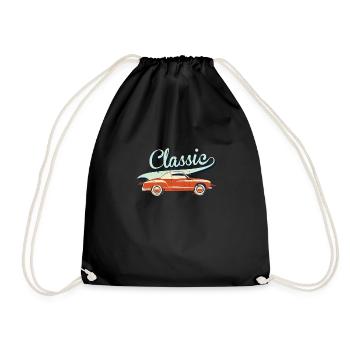 Classic Car USA - Drawstring Bag - black - Front