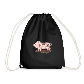 Vegan Pig Parts Anti Butcher - Sac de sport léger - noir - Devant