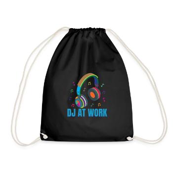 Disc Jockey - DJ At Work - Groovy Funky Vintage - - Sac de sport léger - noir - Devant