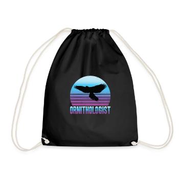 Retro - Ornithologist - Vintage - Photographer - Drawstring Bag - black - Front