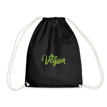 Vegan Live, Lebensstil Lifestyle, Gesunde - Turnbeutel - Schwarz - Vorne