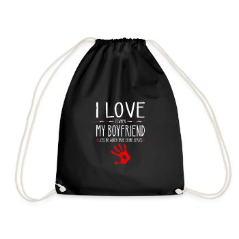 True Crime Series Girlfriend, J’aime mon petit ami, - Sac de sport léger - noir - Devant