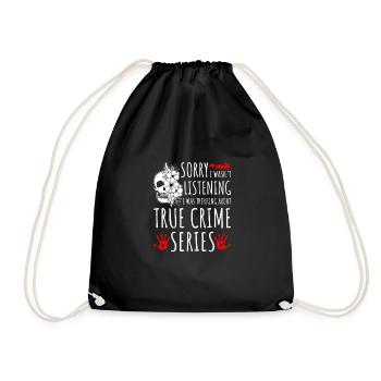 Série True Crime Désolé de ne pas écouter, - Sac de sport léger - noir - Devant